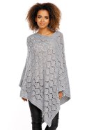 Sweter Poncho model 30012 Light Gray - PeeKaBoo PeeKaBoo Sweter Poncho model 30012 Light Gray - PeeKaBoo PeeKaBoo