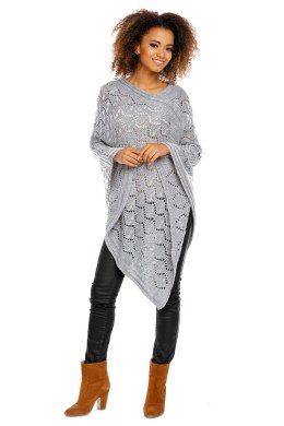 Sweter Poncho model 30012 Light Gray - PeeKaBoo PeeKaBoo