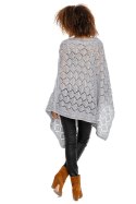 Sweter Poncho model 30012 Light Gray - PeeKaBoo PeeKaBoo Sweter Poncho model 30012 Light Gray - PeeKaBoo PeeKaBoo