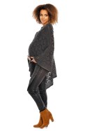 Sweter Poncho model 30012C Graphit - PeeKaBoo PeeKaBoo Sweter Poncho model 30012C Graphit - PeeKaBoo PeeKaBoo