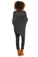 Sweter Poncho model 30012C Graphit - PeeKaBoo PeeKaBoo Sweter Poncho model 30012C Graphit - PeeKaBoo PeeKaBoo