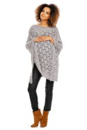 Sweter Poncho model 30012C Light Gray - PeeKaBoo PeeKaBoo Sweter Poncho model 30012C Light Gray - PeeKaBoo PeeKaBoo