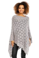 Sweter Poncho model 30012C Light Gray - PeeKaBoo PeeKaBoo Sweter Poncho model 30012C Light Gray - PeeKaBoo PeeKaBoo