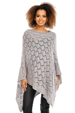 Sweter Poncho model 30012C Light Gray - PeeKaBoo PeeKaBoo