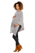 Sweter Poncho model 30012C Light Gray - PeeKaBoo PeeKaBoo Sweter Poncho model 30012C Light Gray - PeeKaBoo PeeKaBoo