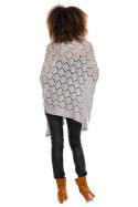 Sweter Poncho model 30012C Light Gray - PeeKaBoo PeeKaBoo Sweter Poncho model 30012C Light Gray - PeeKaBoo PeeKaBoo