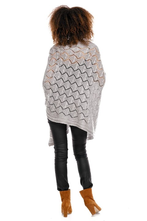 Sweter Poncho model 30012C Light Gray - PeeKaBoo PeeKaBoo Sweter Poncho model 30012C Light Gray - PeeKaBoo PeeKaBoo