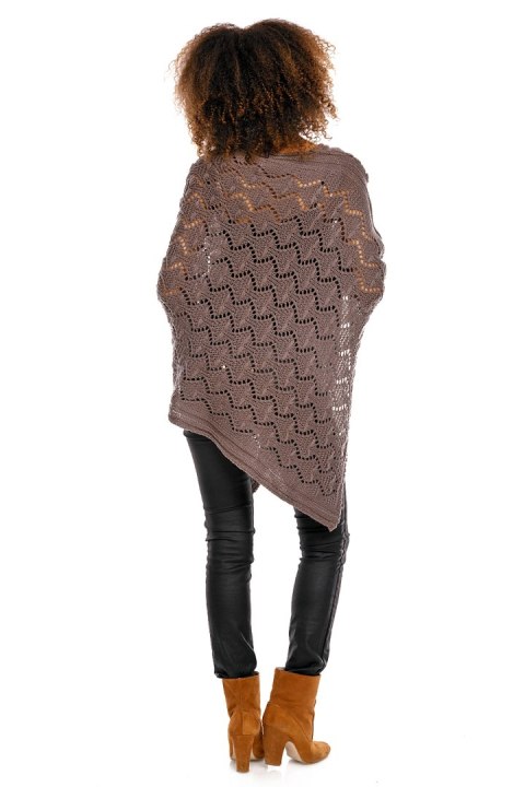 Sweter Poncho model 30012C Mocca - PeeKaBoo PeeKaBoo Sweter Poncho model 30012C Mocca - PeeKaBoo PeeKaBoo