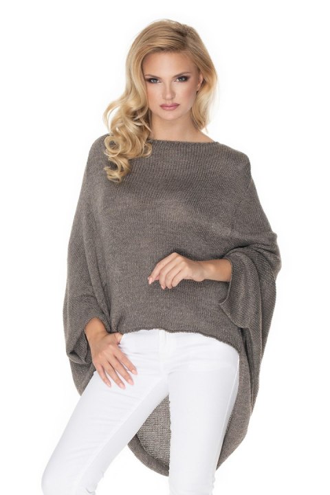 Sweter Ponczo Model 30068 Tabak - PeeKaBoo PeeKaBoo Sweter Ponczo Model 30068 Tabak - PeeKaBoo PeeKaBoo