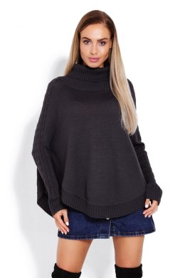 Sweter Ponczo Model 70009 Grafit - PeeKaBoo PeeKaBoo