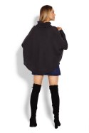 Sweter Ponczo Model 70009 Grafit - PeeKaBoo PeeKaBoo Sweter Ponczo Model 70009 Grafit - PeeKaBoo PeeKaBoo