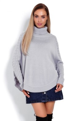 Sweter Ponczo Model 70009 Grey - PeeKaBoo PeeKaBoo