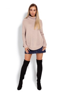 Sweter Ponczo Model 70009 Latte - PeeKaBoo PeeKaBoo