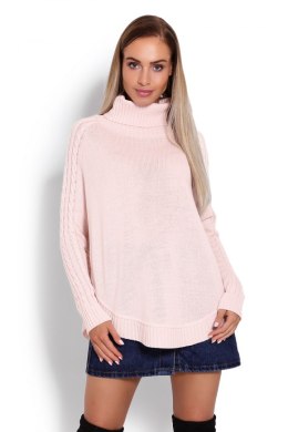 Sweter Ponczo Model 70009 Powder Pink - PeeKaBoo PeeKaBoo