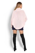Sweter Ponczo Model 70009 Powder Pink - PeeKaBoo PeeKaBoo Sweter Ponczo Model 70009 Powder Pink - PeeKaBoo PeeKaBoo