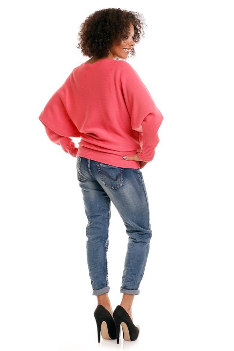 Sweter model 70003C Coral - PeeKaBoo PeeKaBoo Sweter model 70003C Coral - PeeKaBoo PeeKaBoo