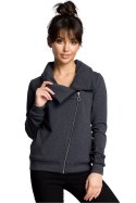 Bluza Damska Model B071 Grafit - BeWear BeWear Bluza Damska Model B071 Grafit - BeWear BeWear