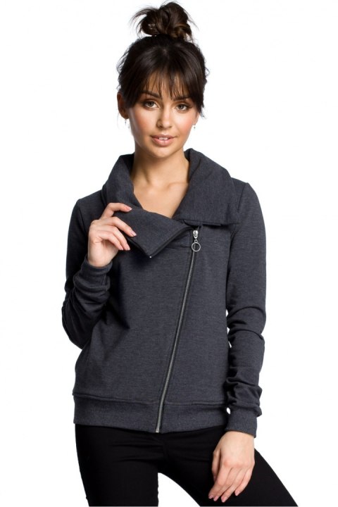 Bluza Damska Model B071 Grafit - BeWear BeWear Bluza Damska Model B071 Grafit - BeWear BeWear