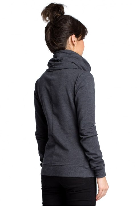 Bluza Damska Model B071 Grafit - BeWear BeWear Bluza Damska Model B071 Grafit - BeWear BeWear