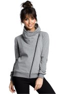 Bluza Damska Model B071 Grey - BeWear BeWear Bluza Damska Model B071 Grey - BeWear BeWear