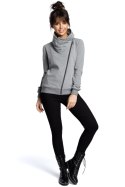 Bluza Damska Model B071 Grey - BeWear BeWear Bluza Damska Model B071 Grey - BeWear BeWear