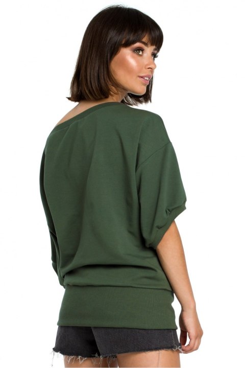 Bluza Damska Model B079 Green - BeWear BeWear Bluza Damska Model B079 Green - BeWear BeWear