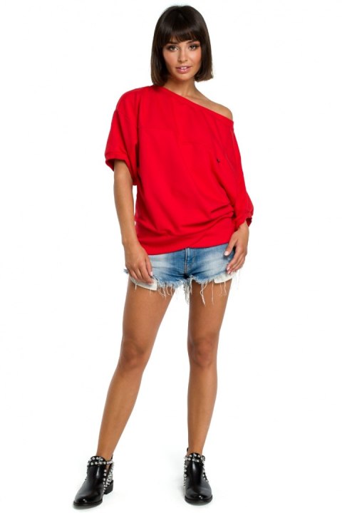 Bluza Damska Model B079 Red - BeWear BeWear Bluza Damska Model B079 Red - BeWear BeWear
