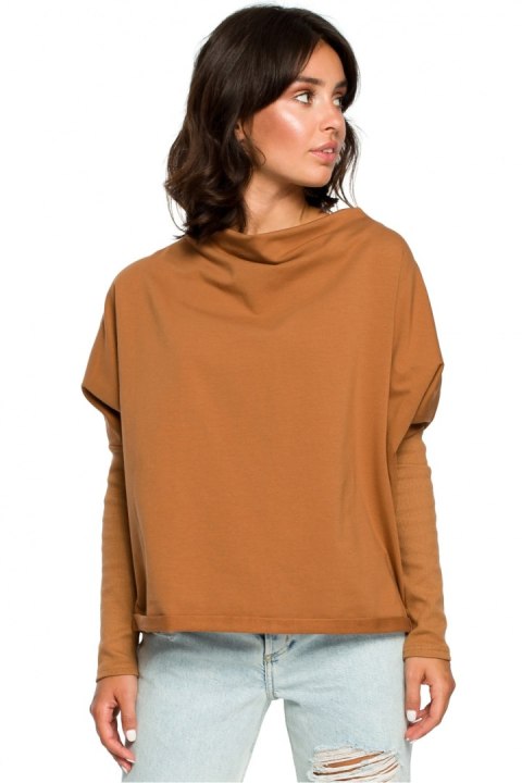 Bluza Damska Model B094 Carmel - BeWear BeWear Bluza Damska Model B094 Carmel - BeWear BeWear