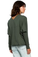 Bluza Damska Model B094 Green - BeWear BeWear Bluza Damska Model B094 Green - BeWear BeWear