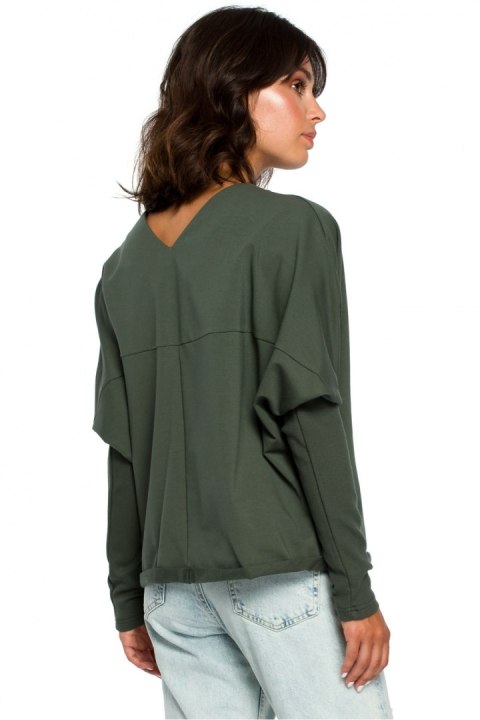 Bluza Damska Model B094 Green - BeWear BeWear Bluza Damska Model B094 Green - BeWear BeWear