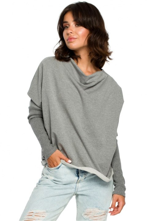Bluza Damska Model B094 Grey - BeWear BeWear Bluza Damska Model B094 Grey - BeWear BeWear