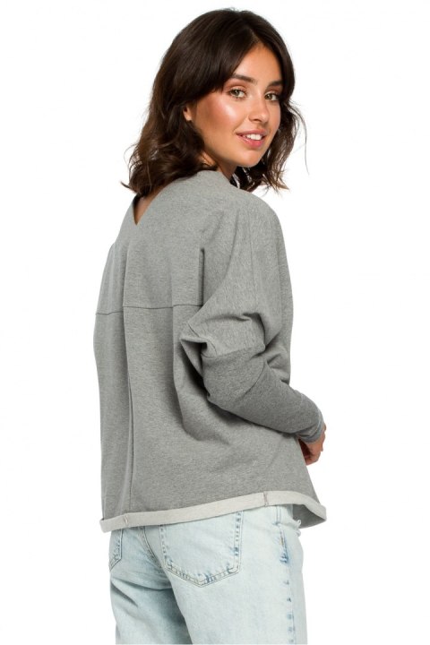 Bluza Damska Model B094 Grey - BeWear BeWear Bluza Damska Model B094 Grey - BeWear BeWear