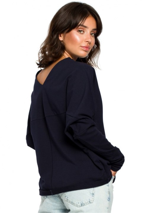 Bluza Damska Model B094 Navy - BeWear BeWear Bluza Damska Model B094 Navy - BeWear BeWear