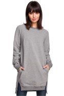 Bluza Damska Model B101 Grey - BeWear BeWear Bluza Damska Model B101 Grey - BeWear BeWear