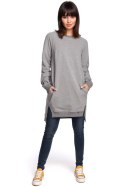 Bluza Damska Model B101 Grey - BeWear BeWear Bluza Damska Model B101 Grey - BeWear BeWear