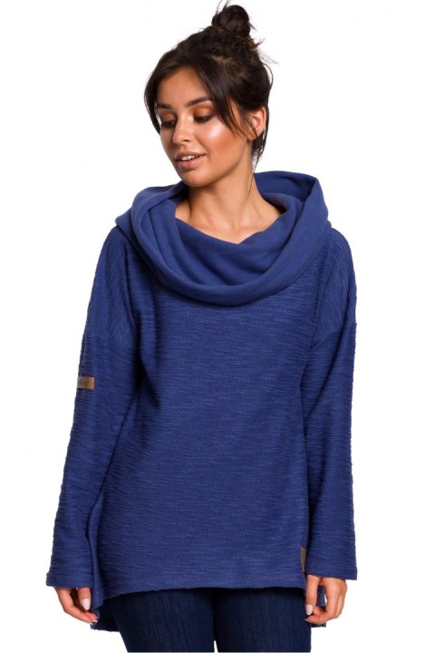 Bluza Damska Model B131 Indygo - BeWear BeWear Bluza Damska Model B131 Indygo - BeWear BeWear