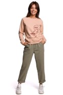 Bluza Damska Model B167 Beige - BeWear BeWear Bluza Damska Model B167 Beige - BeWear BeWear