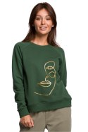 Bluza Damska Model B167 Trawa - BeWear BeWear Bluza Damska Model B167 Trawa - BeWear BeWear