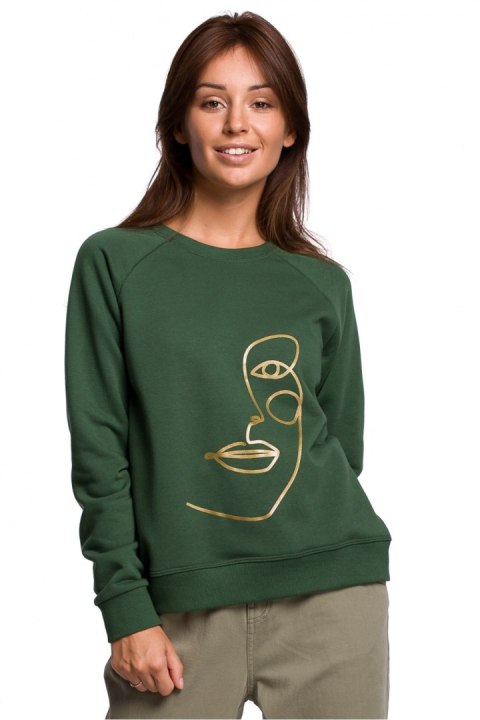 Bluza Damska Model B167 Trawa - BeWear BeWear Bluza Damska Model B167 Trawa - BeWear BeWear