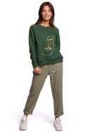 Bluza Damska Model B167 Trawa - BeWear BeWear Bluza Damska Model B167 Trawa - BeWear BeWear