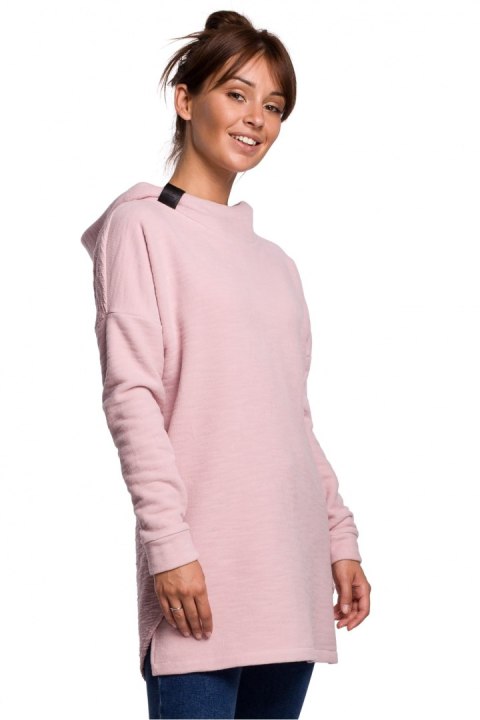 Bluza Damska Model B176 Powder Pink - BeWear BeWear Bluza Damska Model B176 Powder Pink - BeWear BeWear
