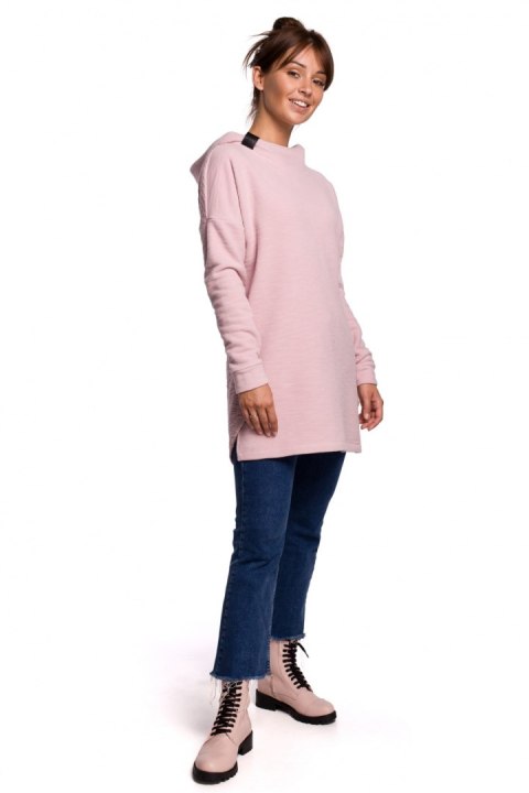 Bluza Damska Model B176 Powder Pink - BeWear BeWear Bluza Damska Model B176 Powder Pink - BeWear BeWear