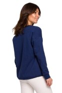Bluza Damska Model B225 Atrament - BeWear BeWear Bluza Damska Model B225 Atrament - BeWear BeWear