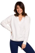 Bluza Damska Model B225 Ecru - BeWear BeWear Bluza Damska Model B225 Ecru - BeWear BeWear