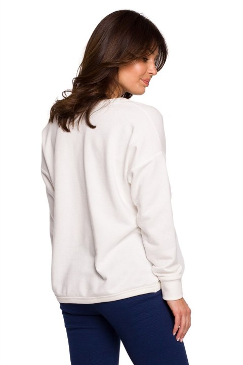 Bluza Damska Model B225 Ecru - BeWear BeWear Bluza Damska Model B225 Ecru - BeWear BeWear