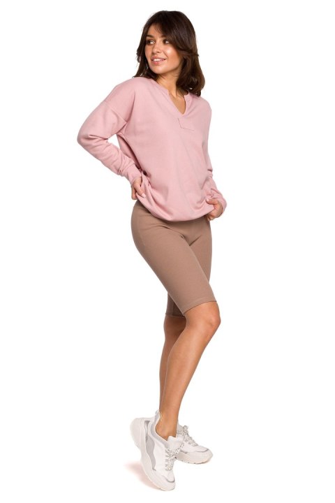 Bluza Damska Model B225 Powder Pink - BeWear BeWear Bluza Damska Model B225 Powder Pink - BeWear BeWear