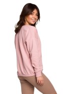 Bluza Damska Model B225 Powder Pink - BeWear BeWear Bluza Damska Model B225 Powder Pink - BeWear BeWear