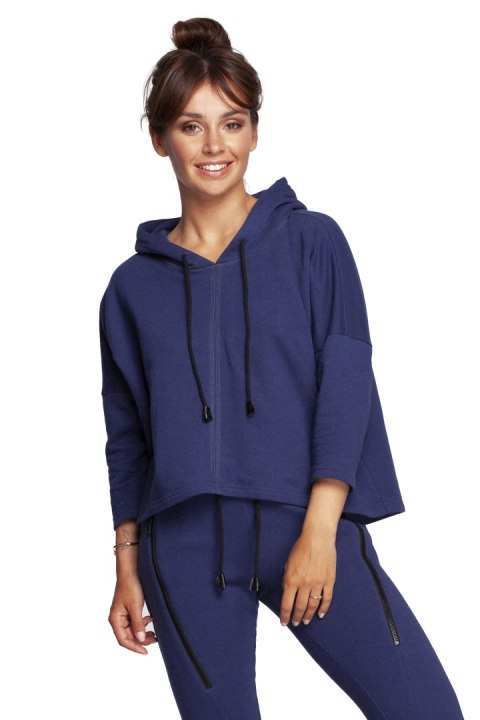 Bluza Damska Model B239 Atrament - BeWear BeWear Bluza Damska Model B239 Atrament - BeWear BeWear