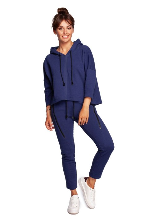 Bluza Damska Model B239 Atrament - BeWear BeWear Bluza Damska Model B239 Atrament - BeWear BeWear