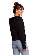 Bluza Damska Model B246 Black - BeWear BeWear Bluza Damska Model B246 Black - BeWear BeWear